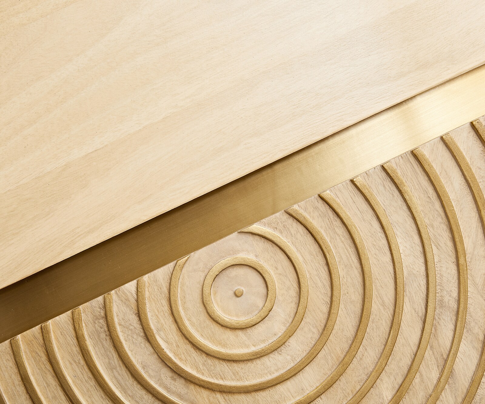 Vitrine Budaya 60x165 cm Mango Natur 2 Türen Fuß vierkant 2