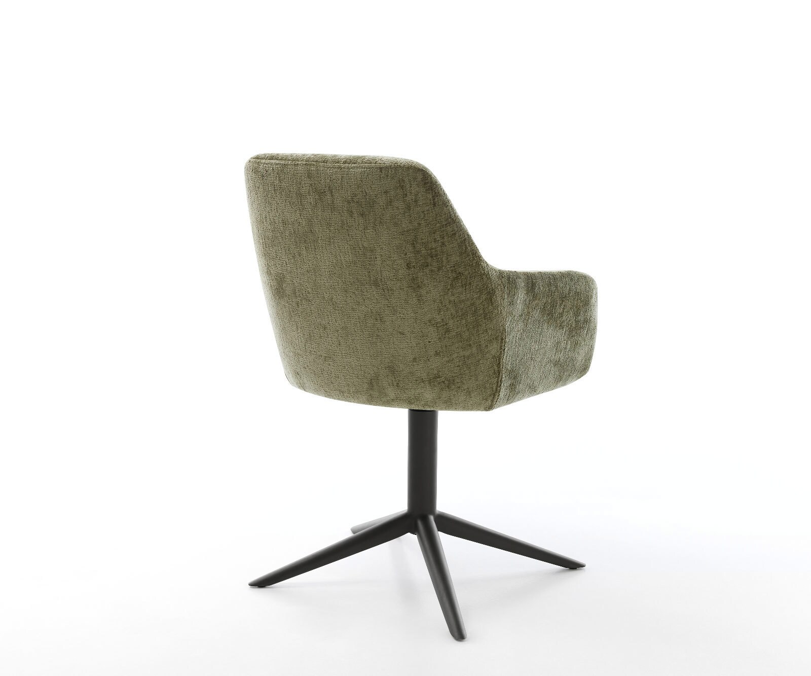 Drehstuhl Pejo-Flex Chenille Olive Fußkreuz Schwarz 360° drehbar Wippfunktion Taschenfederkern 5