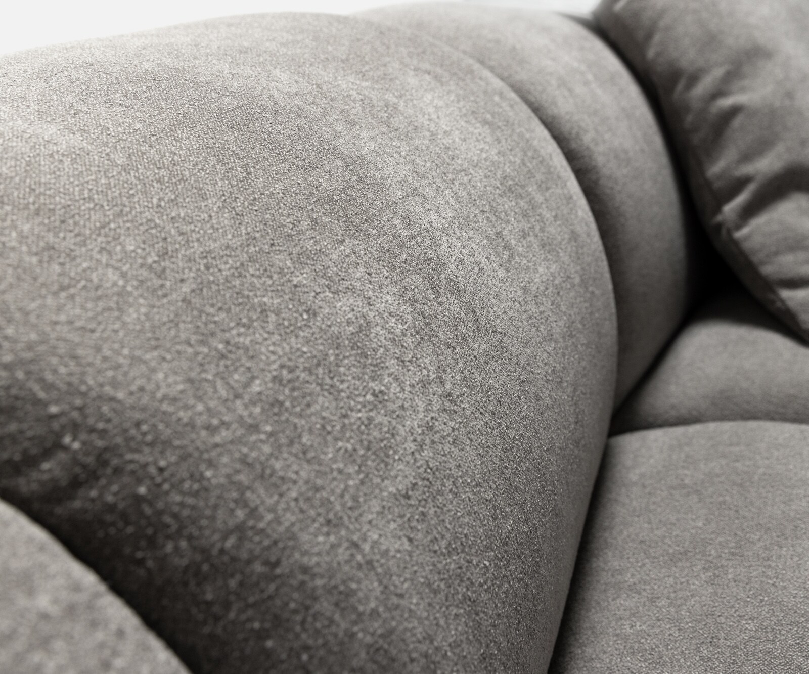 Bigsofa Lunna 360x175 cm Tissu structuré Soft Gris 2 coussins 5