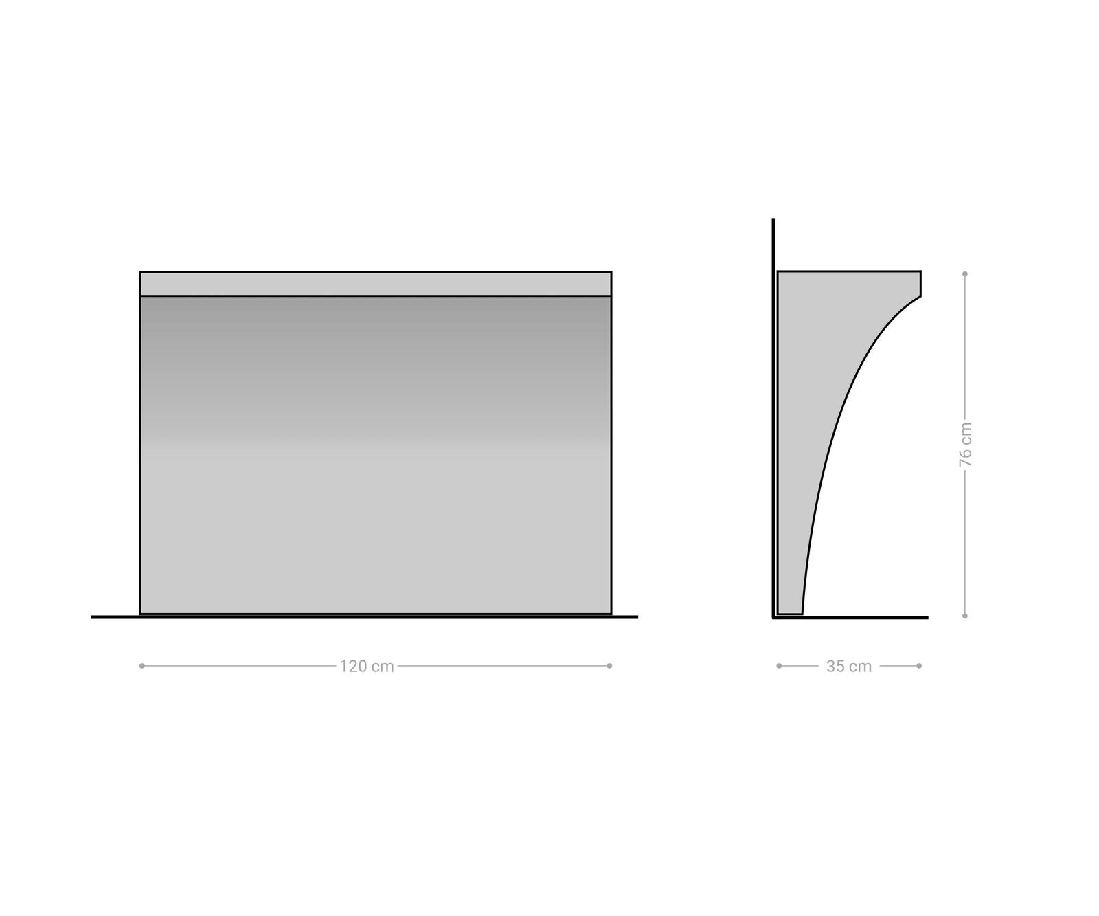Konsole Eremos 120x35 cm Akazie Braun 6 Konsole Eremos 120x35 cm Akazie Braun 6