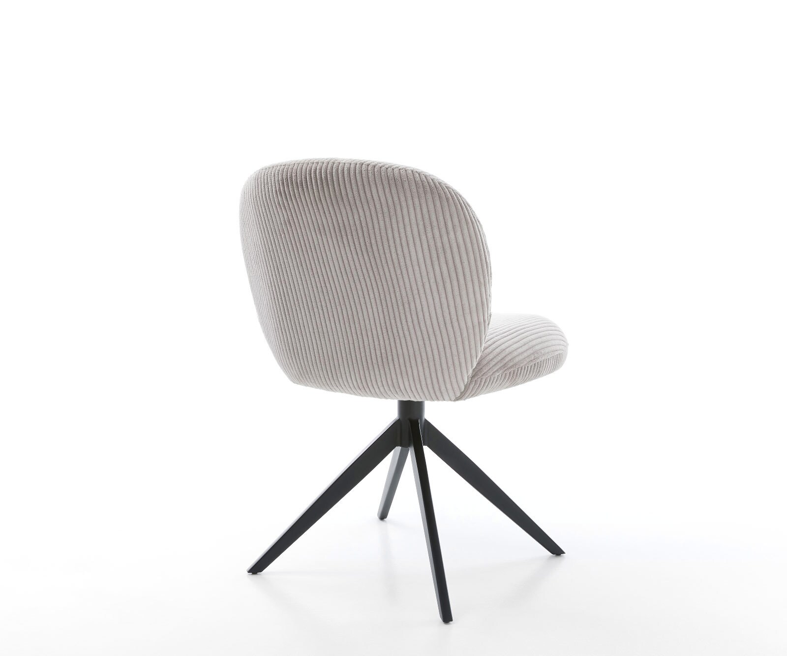 Drehstuhl Nube-Flex Cord Silbergrau Kreuzgestell breit Schwarz 360° drehbar Wippfunktion Taschenfederkern 4