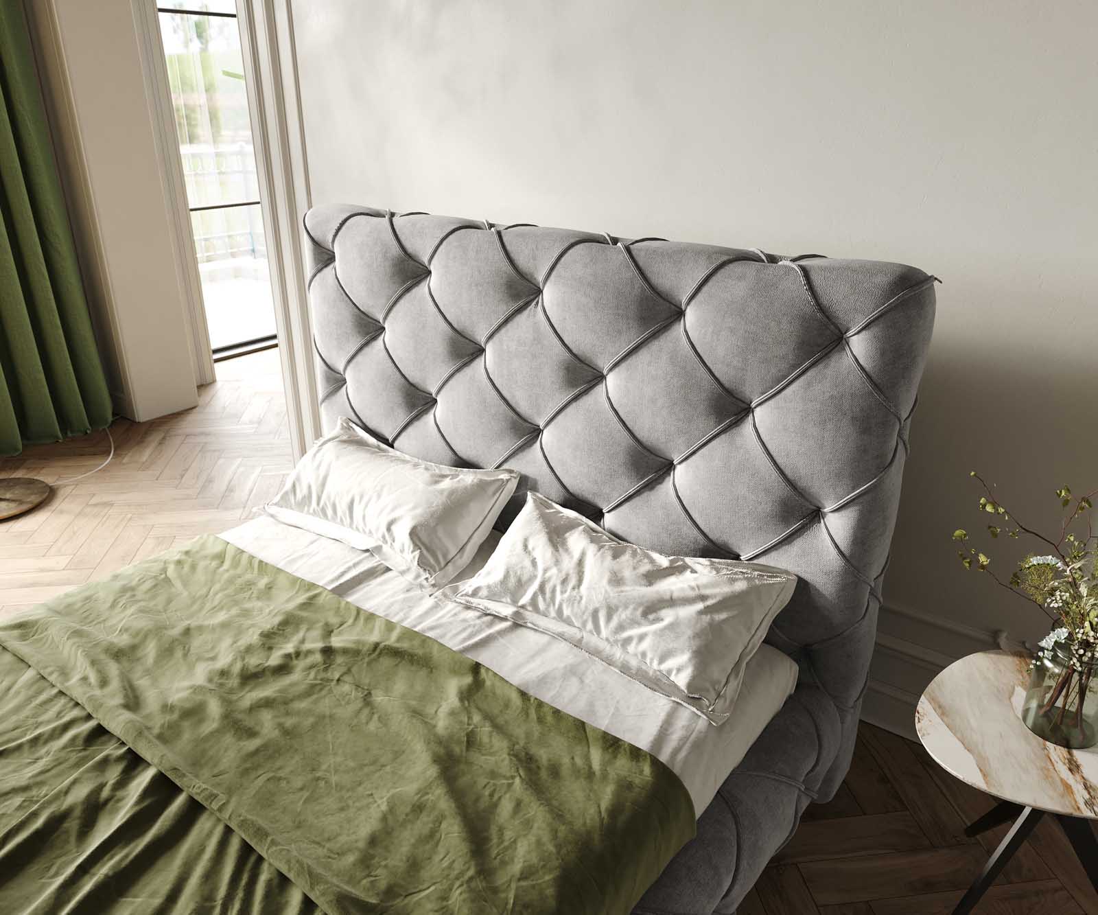 Polsterbettgestell Nayara 140x200 cm Mikrofaser Grau 4 Polsterbettgestell Nayara 140x200 cm Mikrofaser Grau 4