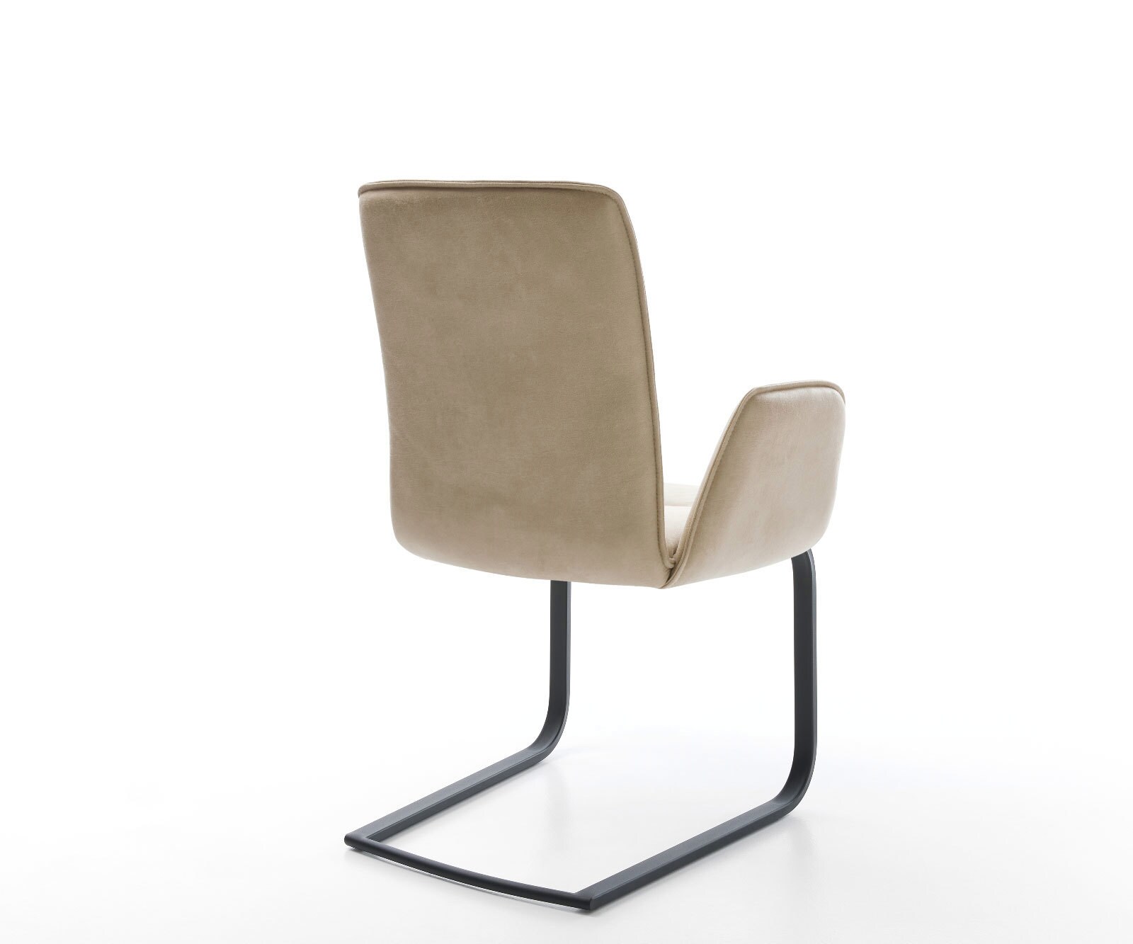 Cantilever Vinja-Flex microvelours beige vintage pied cantilever plat noir 4