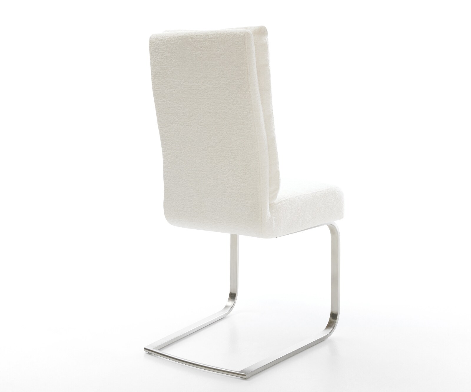 Freischwinger Pela-Flex Bouclé Soft Beige Freischwinger flach Edelstahl Taschenfederkern 4