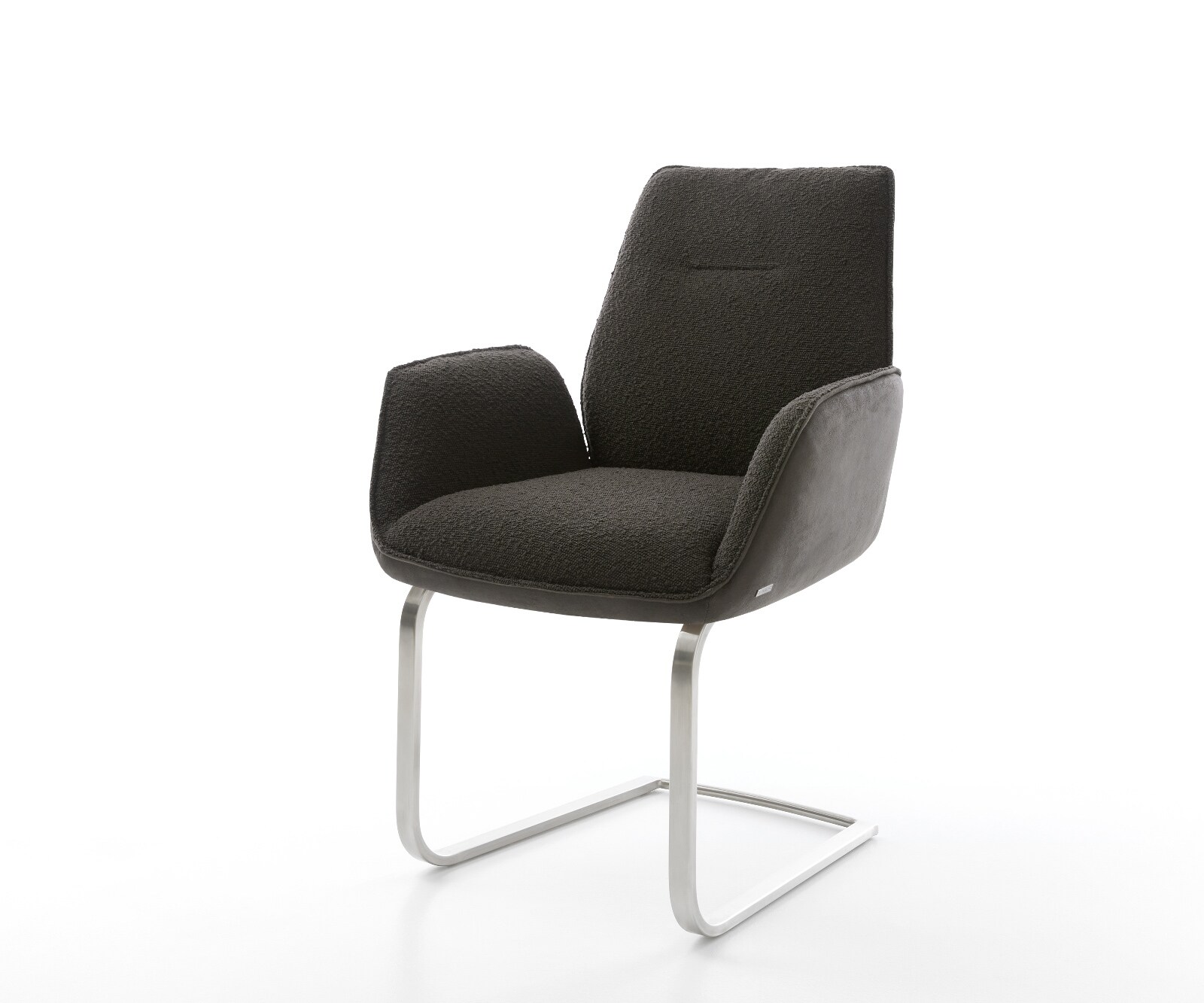 Cantilever Zoa-Flex tissu mixte noir pied cantilever plat roestvrij staal ressorts ensachés
