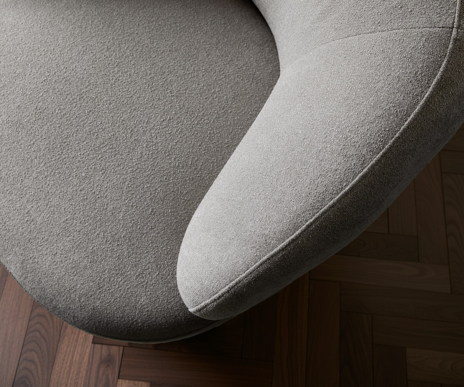 Loungesessel Nova 88x88 cm Strukturstoff Soft Grau 5