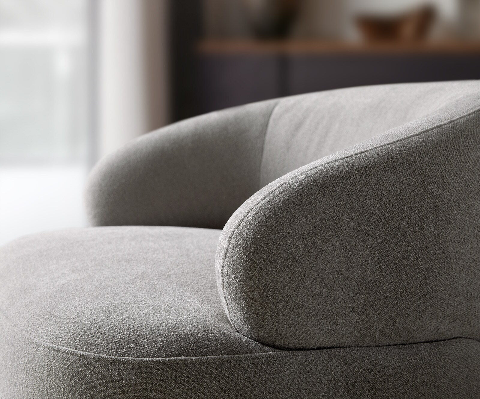 Loungesessel Nova 88x88 cm Strukturstoff Soft Grau 4