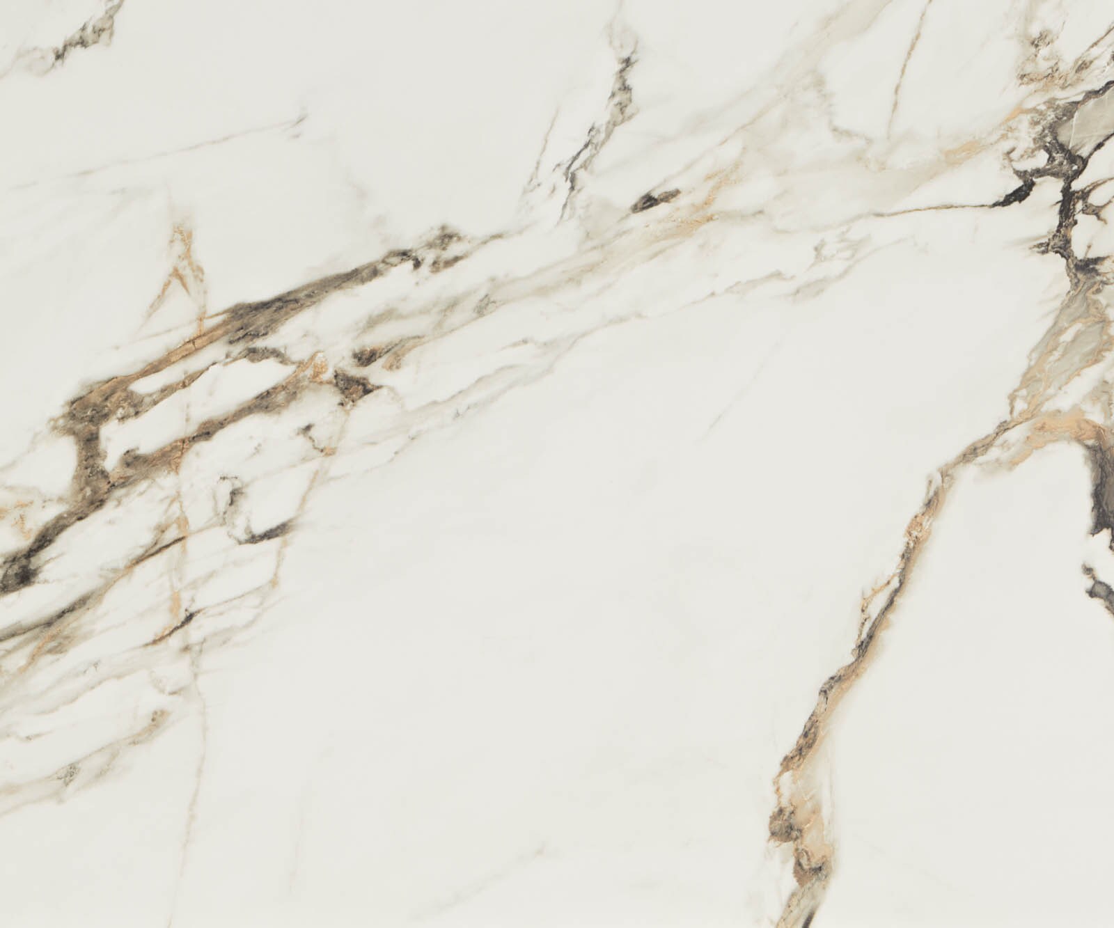 Esstisch Edge 180-220x100 Keramik Calacatta Luxe Weiß-Gold-Grau V-Gestell Flachstahl Schwarz ausziehbar 2