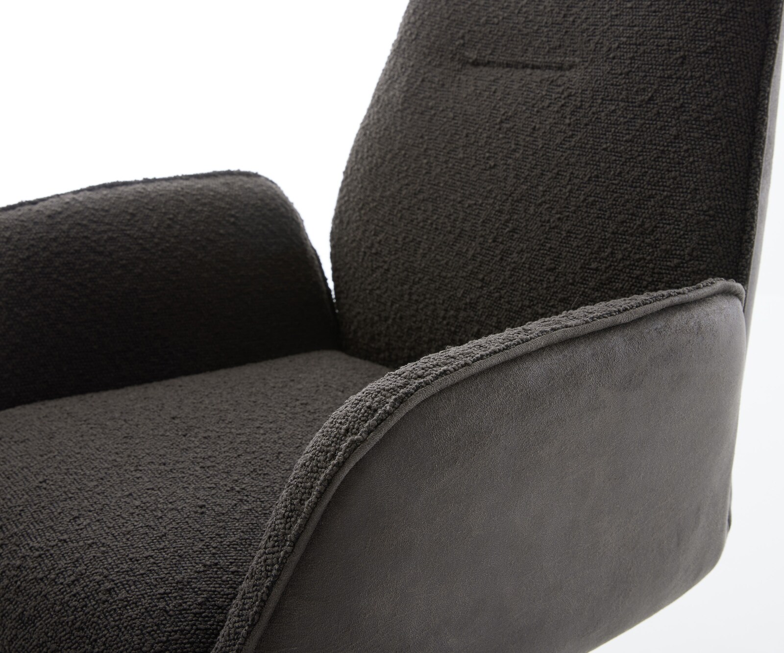 Chaise-pivotante Zoa-Flex tissu mixte noir pied de chaise 4 branches noir pivotement sur 360° fonction bascule ressorts ensachés 3