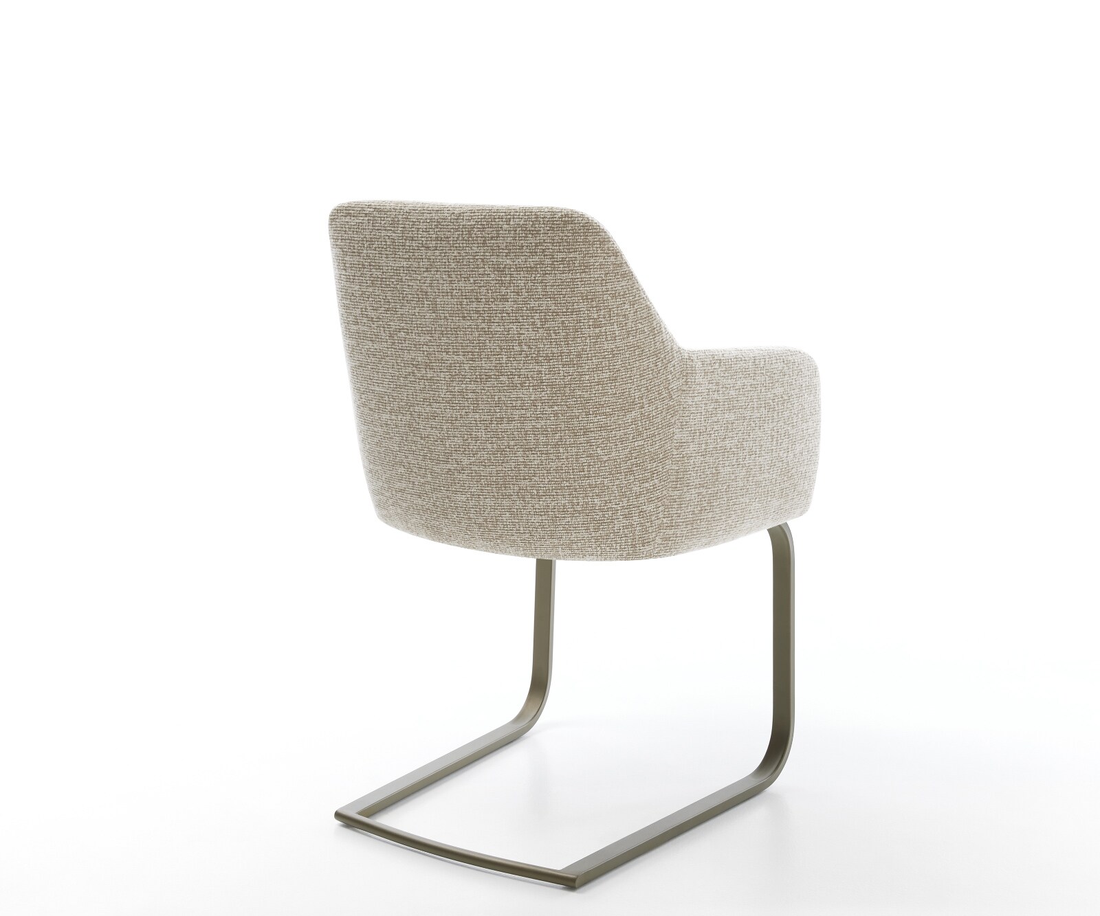 Freischwinger Greg-Flex Webstoff Soft Beige Freischwinger flach Effektfinish Titan Taschenfederkern 4