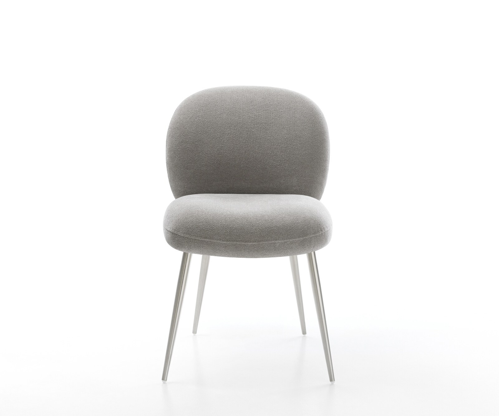 Esszimmerstuhl Nube-Flex Strukturstoff Soft Grau 4-Fuß konisch Edelstahl Taschenfederkern 2