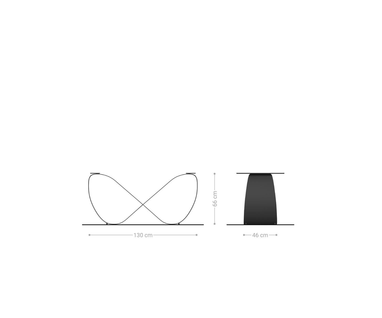 Cadre-de-table Infinity métal noir pour table à rallonges de 180-300 cm 2