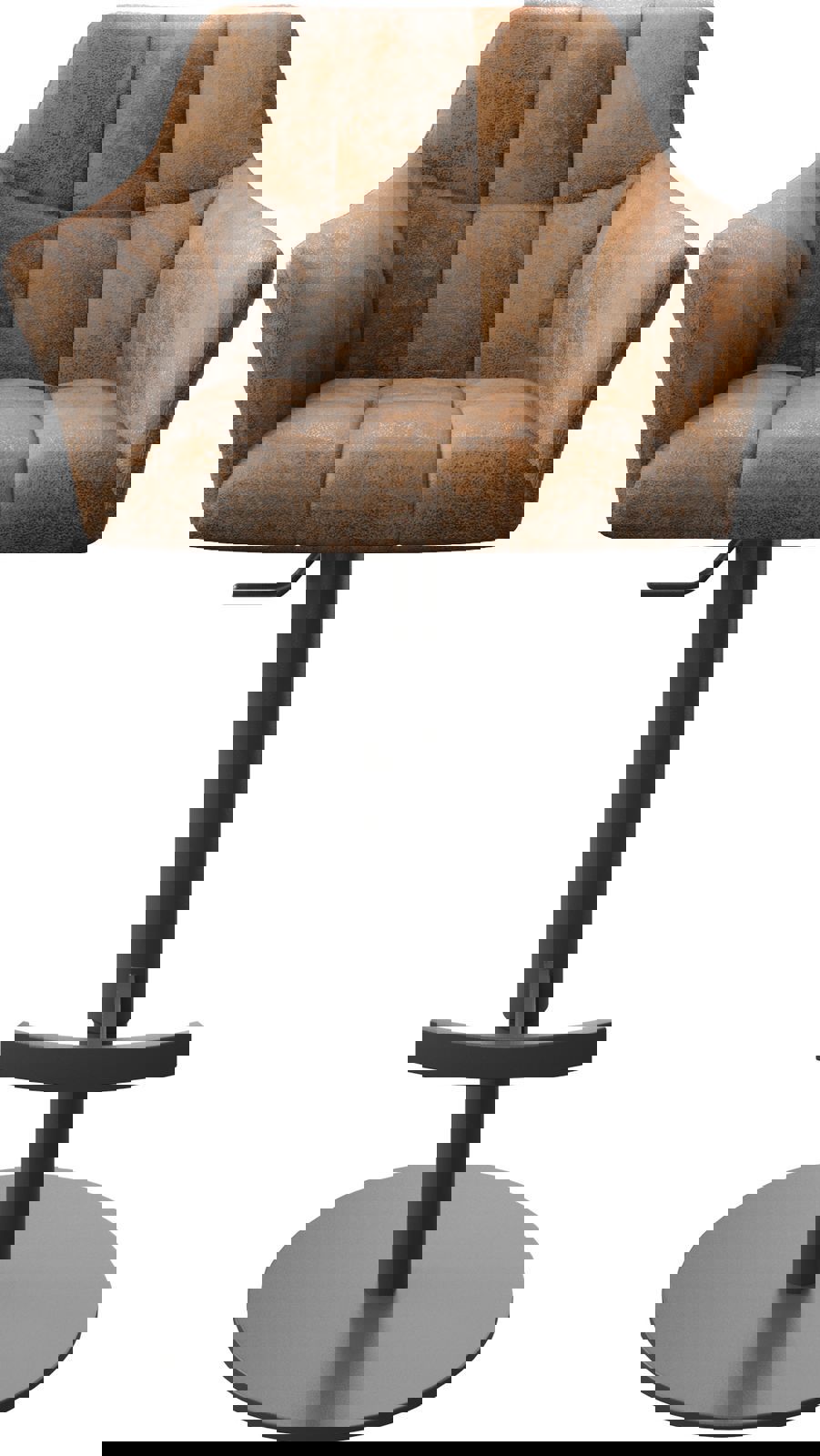 Barstuhl Yulo-Flex Vintage Braun Drehfuß höhenverstellbar Metall 3 Barstuhl Yulo-Flex Vintage Braun Drehfuß höhenverstellbar Metall 3