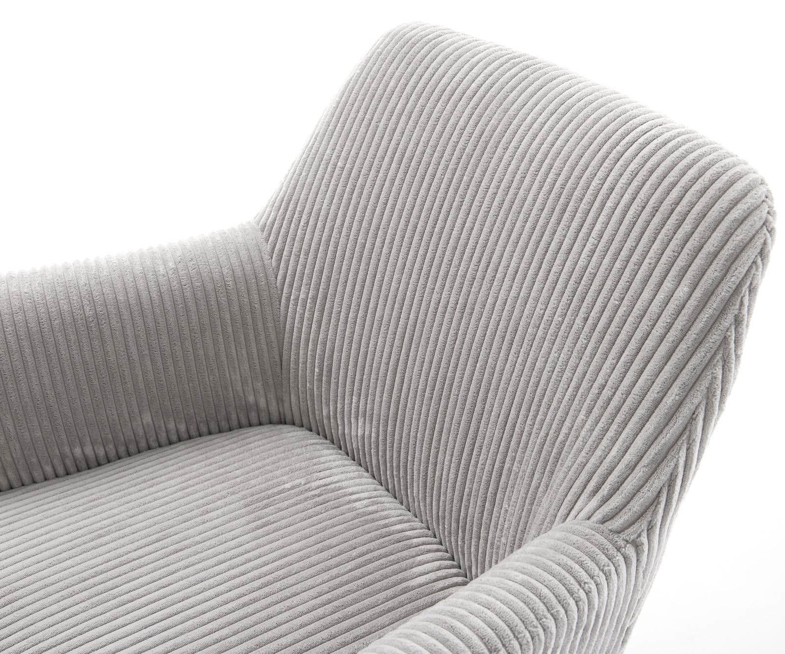 Drehstuhl Xana-Flex mit Armlehnen Cord Silbergrau Kreuzgestell breit Effektfinish Titan 360° drehbar Taschenfederkern 3 Drehstuhl Xana-Flex mit Armlehnen Cord Silbergrau Kreuzgestell breit Effektfinish Titan 360° drehbar Taschenfederkern 3