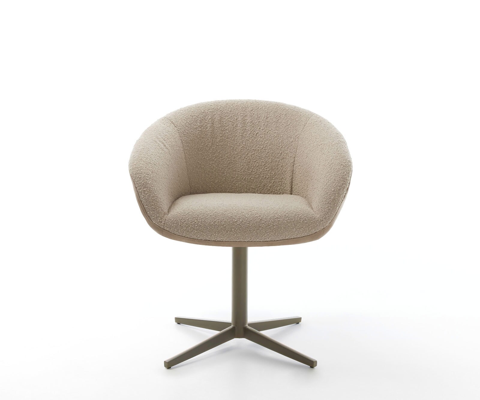 Drehstuhl Vinka-Flex mit Armlehnen Materialmix Schlamm Fußkreuz Effektfinish Titan 360° drehbar Taschenfederkern 1