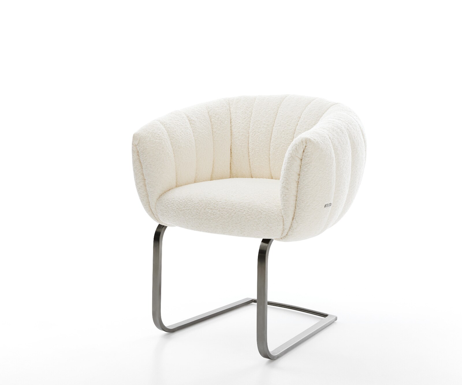 Freischwinger Jada-Flex Bouclé Weiß Freischwinger flach Graphit Taschenfederkern 1