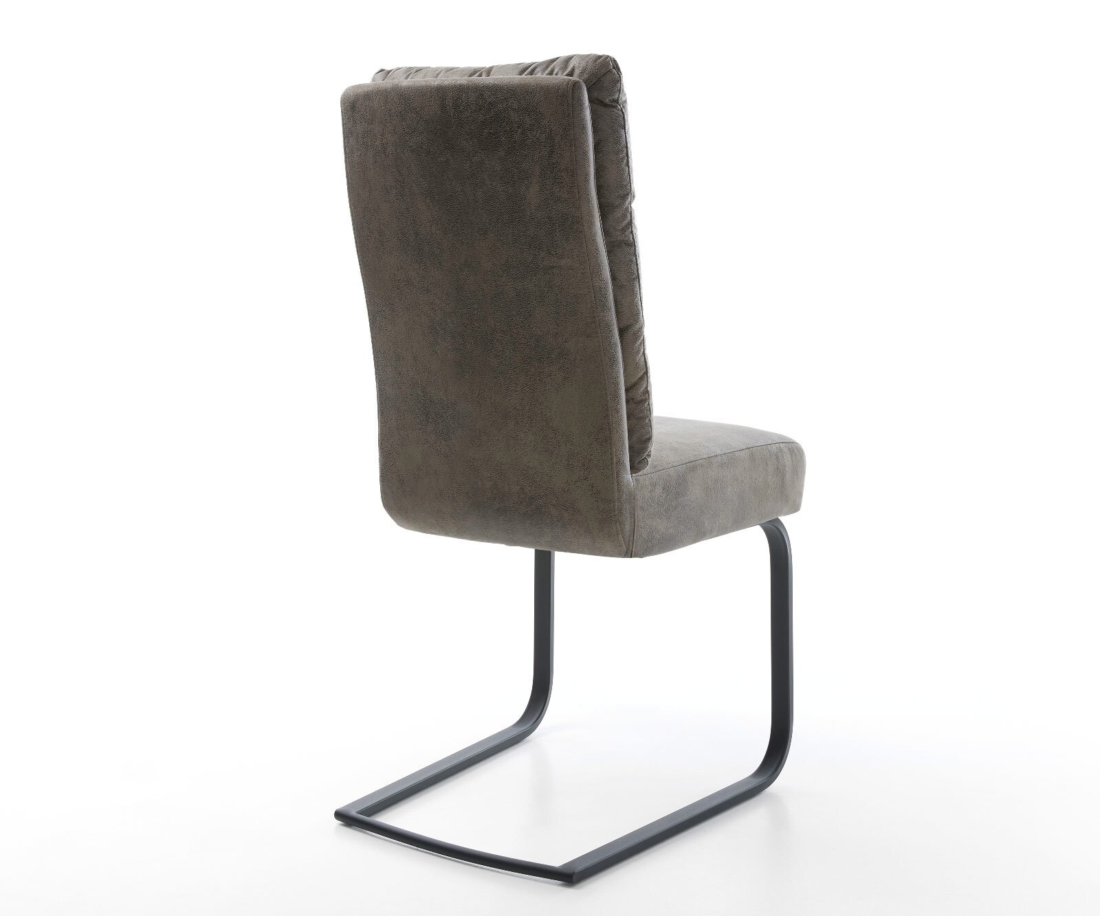 Cantilever Pela-Flex microvelours gris antique pied cantilever plat noir ressorts ensachés 4