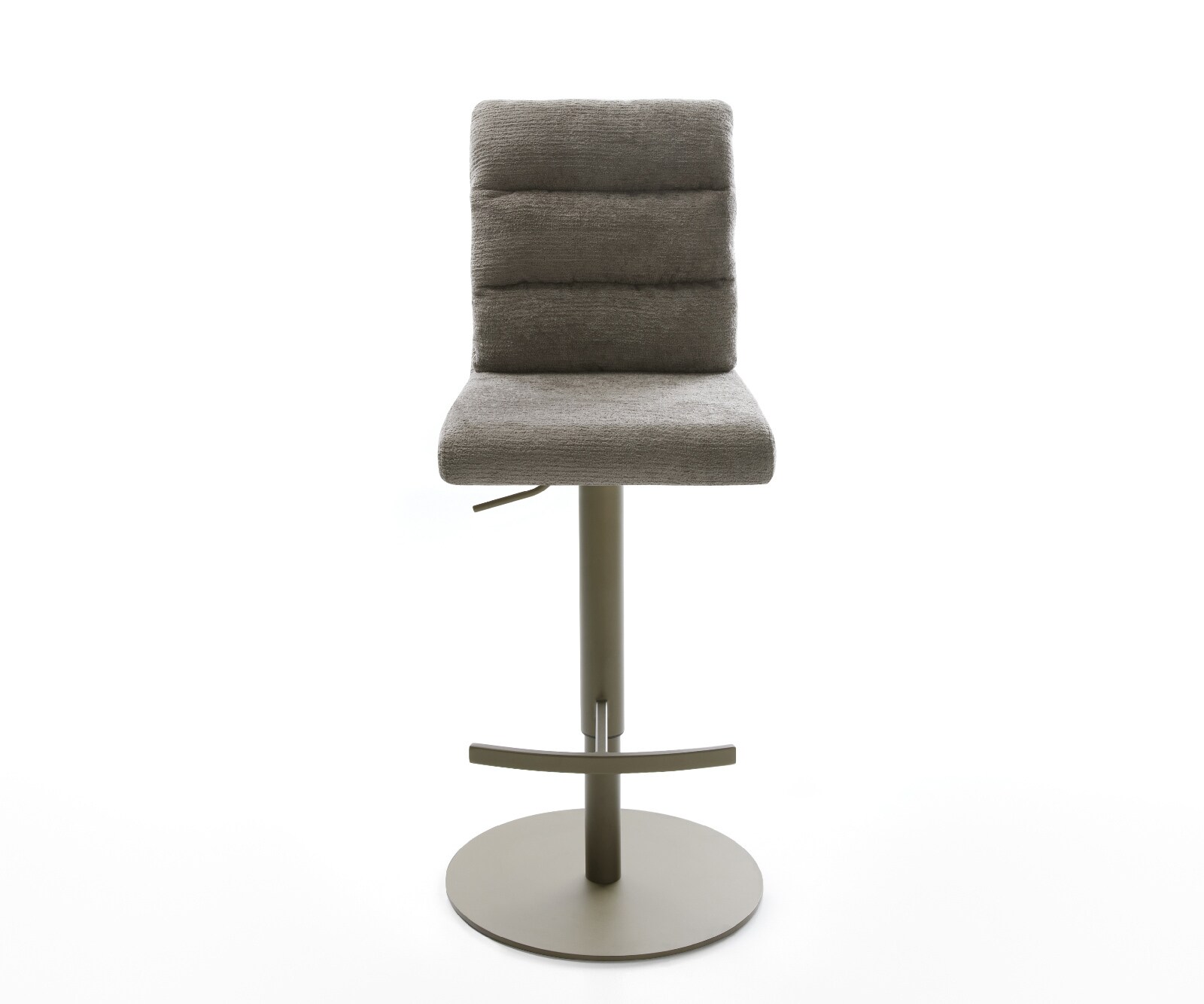 Chaise-de-bar Pela-Flex Bouclé doux Boue Pied pivotant réglable en hauteur couleur titane Couleur titane 2