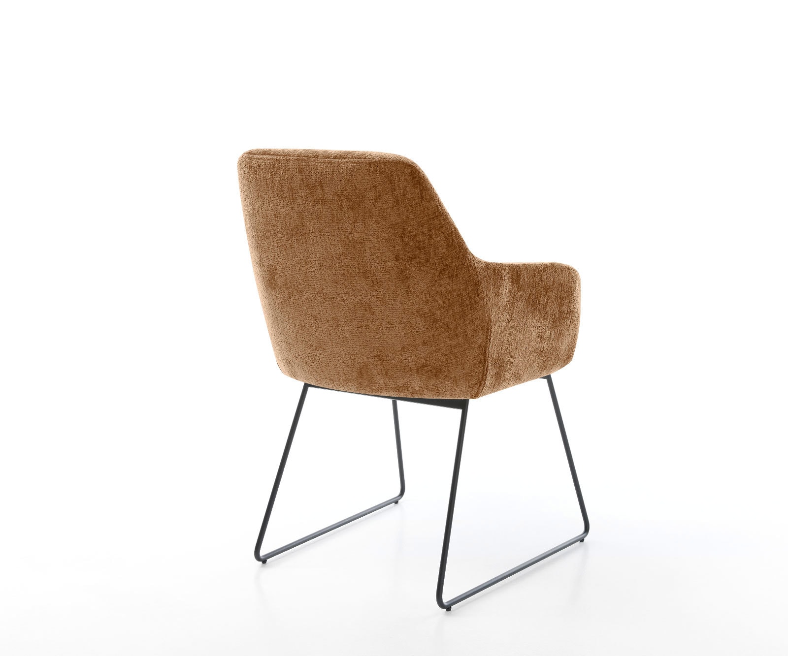 Chaise-de-salle-à-manger Pejo-Flex chenille rouille pied trapèze noir ressorts ensachés 4 Chaise-de-salle-à-manger Pejo-Flex chenille rouille pied trapèze noir ressorts ensachés 4