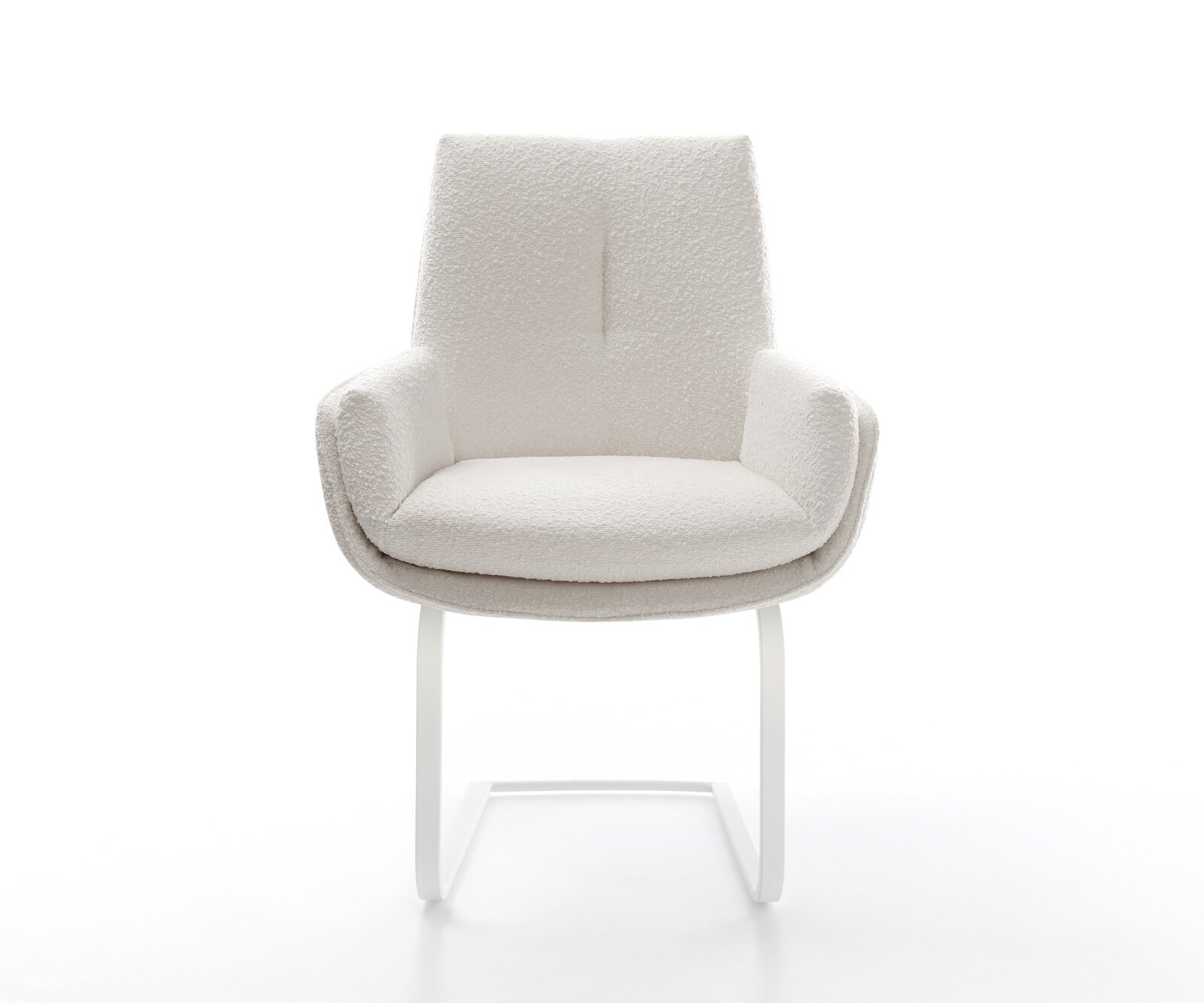 Freischwinger Clea-Flex Bouclé Creme-Weiß Freischwinger flach Weiß 1