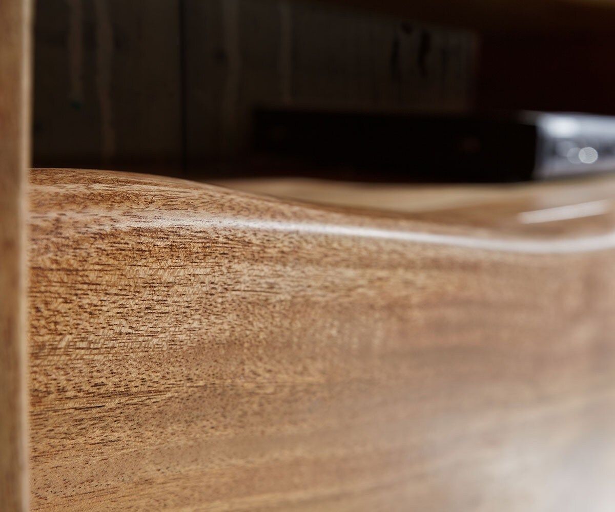 Lowboard Live-Edge 230 cm Akazie Natur massiv 4 Schübe 5