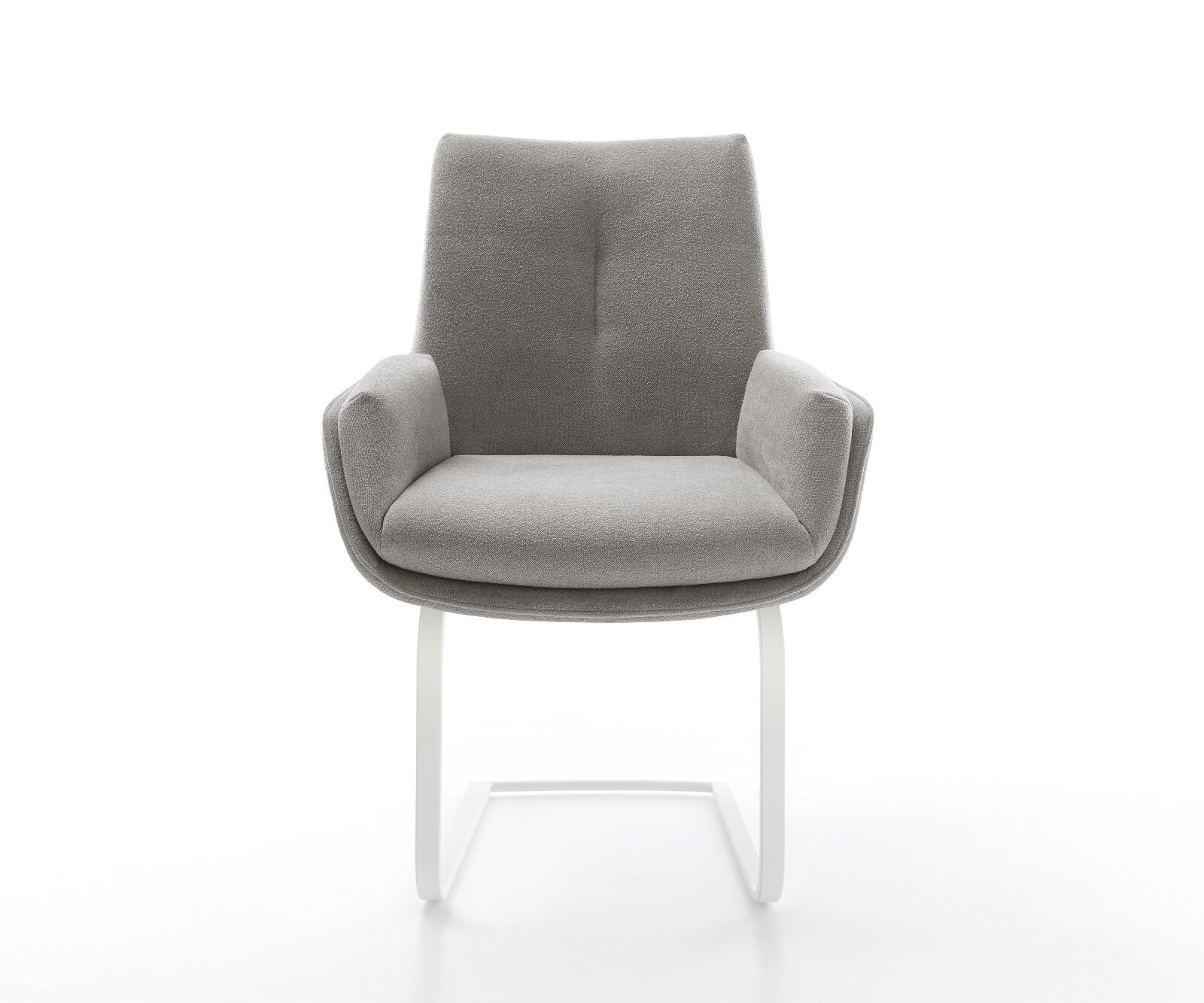 Freischwinger Clea-Flex Strukturstoff Soft Grau Freischwinger flach Weiß 1