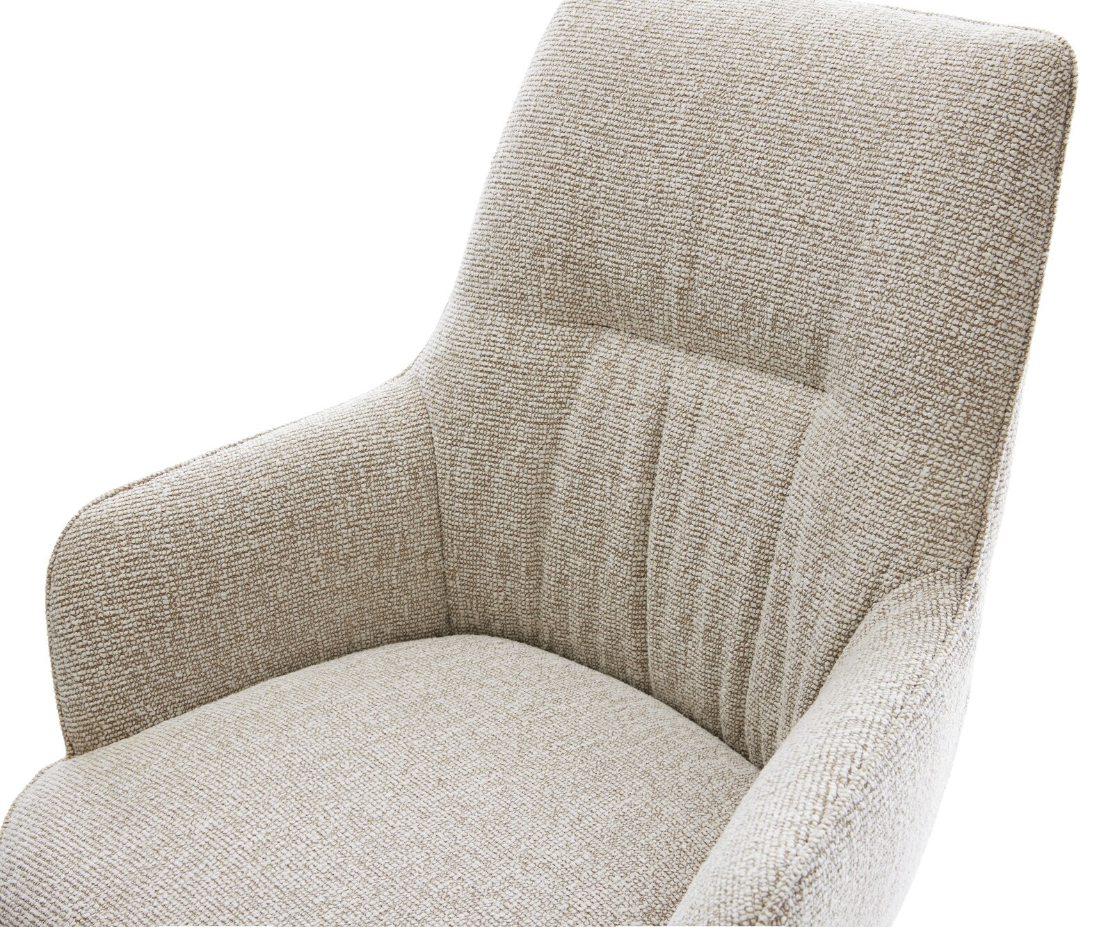 Freischwinger Zelia-Flex mit Armlehnen Webstoff Soft Beige Freischwinger flach Graphit Taschenfederkern 4