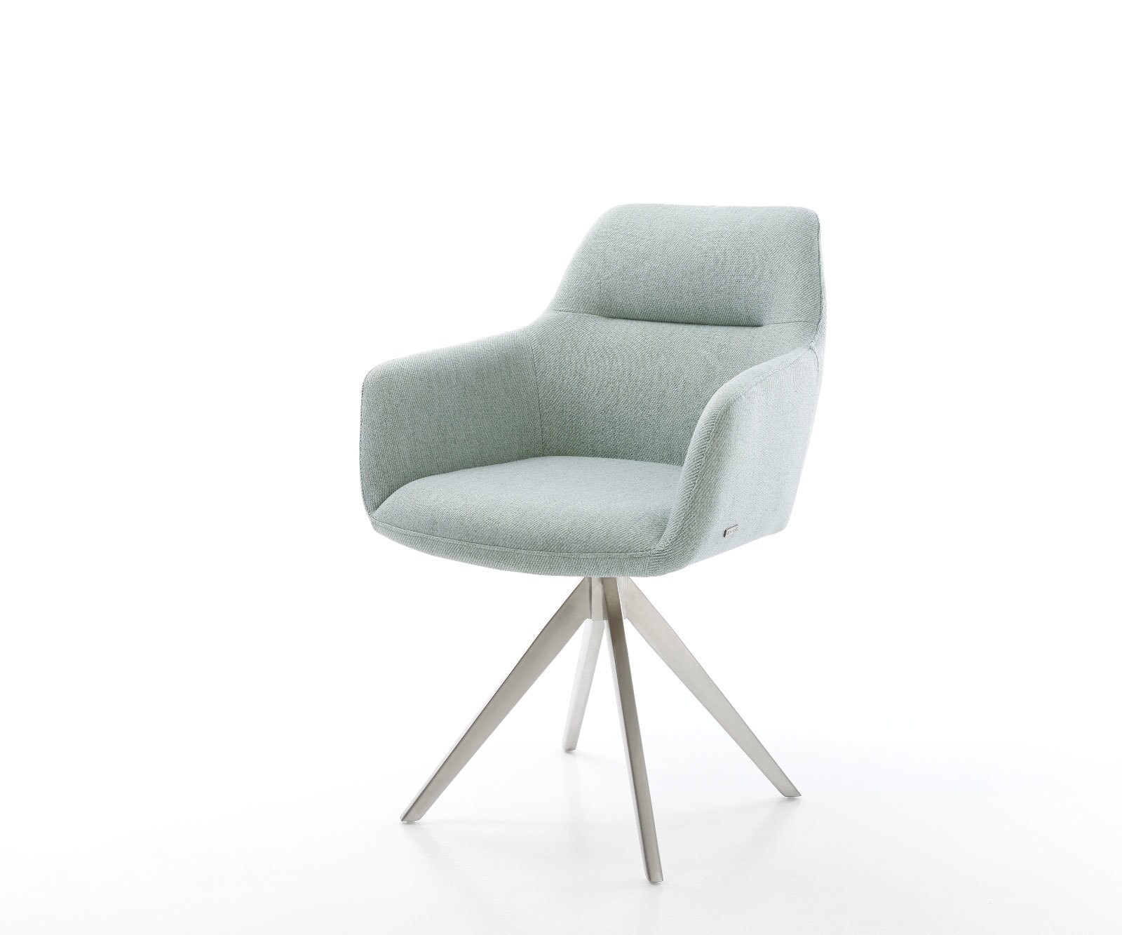 Drehstuhl Pejo-Flex Stripes Mint Kreuzgestell kantig Edelstahl 180° drehbar