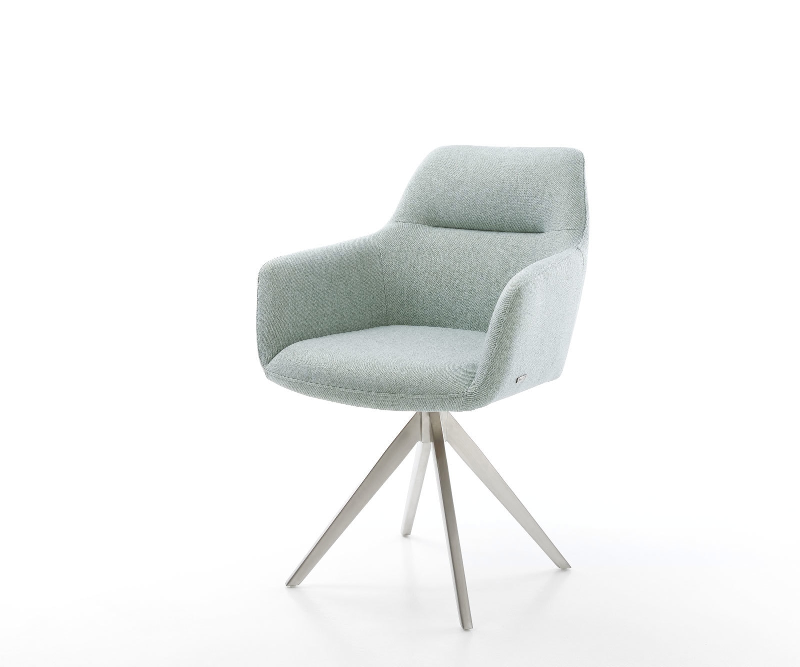 Esszimmerstuhl Pejo-Flex Stripes Mint Kreuzgestell kantig Edelstahl Taschenfederkern Esszimmerstuhl Pejo-Flex Stripes Mint Kreuzgestell kantig Edelstahl Taschenfederkern