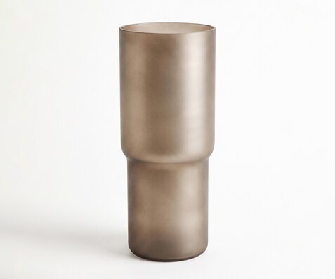 Vase Columna l20 x P20 x H49 cm Verre Opal Soufflé à la bouche