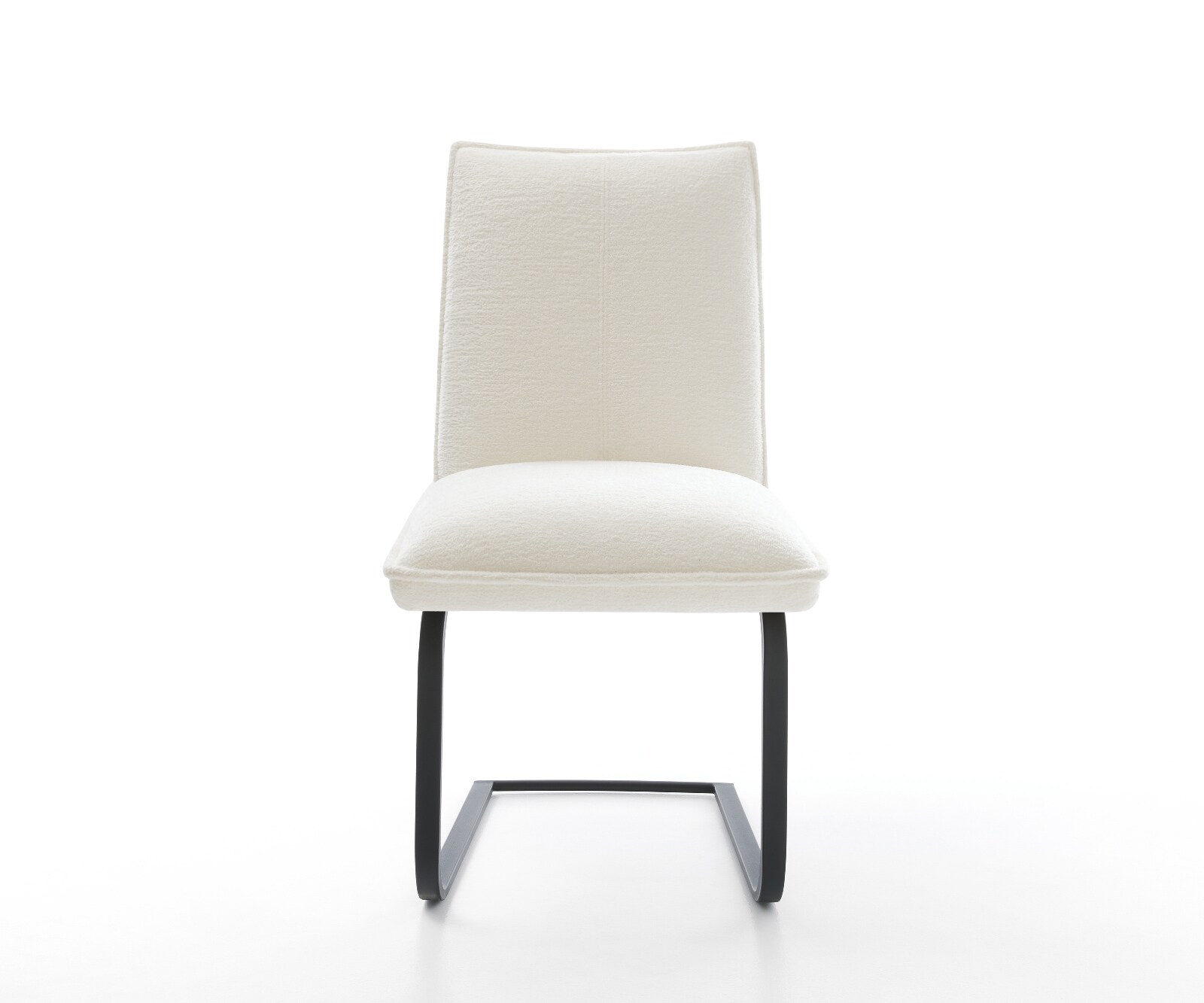 Cantilever Lelio-Flex bouclé doux beige pied cantilever plat noir resorts ensachés 2