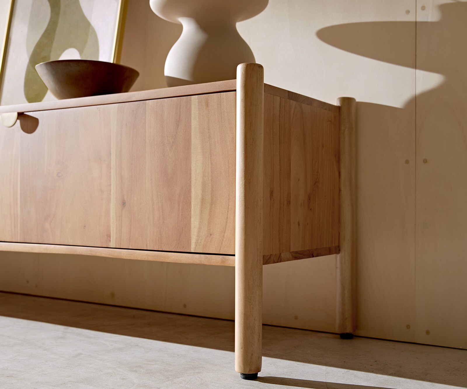 Meuble-TV Caius 220 cm acacia aura 4 portes 4