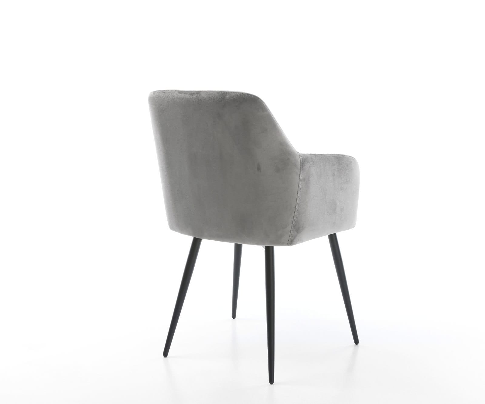 Esszimmerstuhl Greg-Flex Samt Grau 4-Fuß konisch Schwarz Taschenfederkern 5 Esszimmerstuhl Greg-Flex Samt Grau 4-Fuß konisch Schwarz Taschenfederkern 5