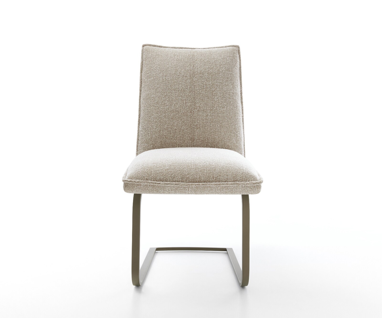 Freischwinger Lelio-Flex Webstoff Soft Beige Freischwinger flach Effektfinish Titan Taschenfederkern 2