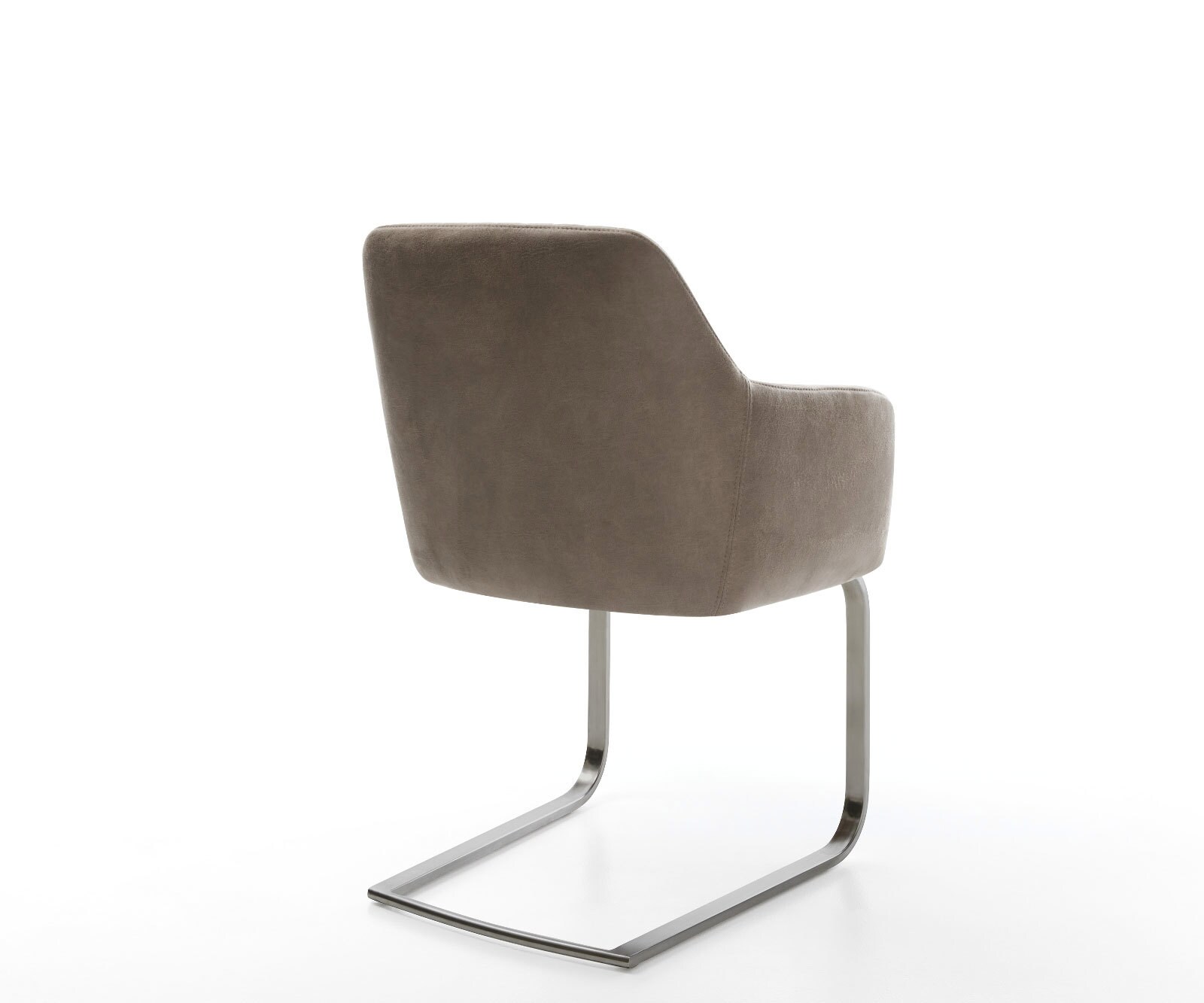 Freischwinger Greg-Flex Mikrofaser Taupe Vintage Freischwinger flach Graphit Taschenfederkern 4