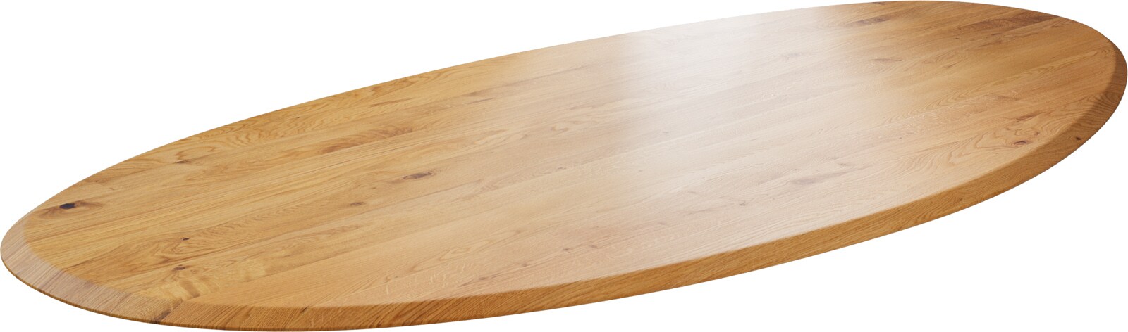 Plateau-de-table-à-manger Edge Oval 280x130x2,5 cm Chêne Naturel Flow Edge