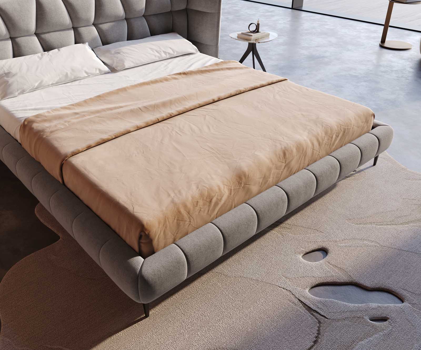 Polsterbettgestell Capujo 180x200 cm Mikrofaser Grau 5