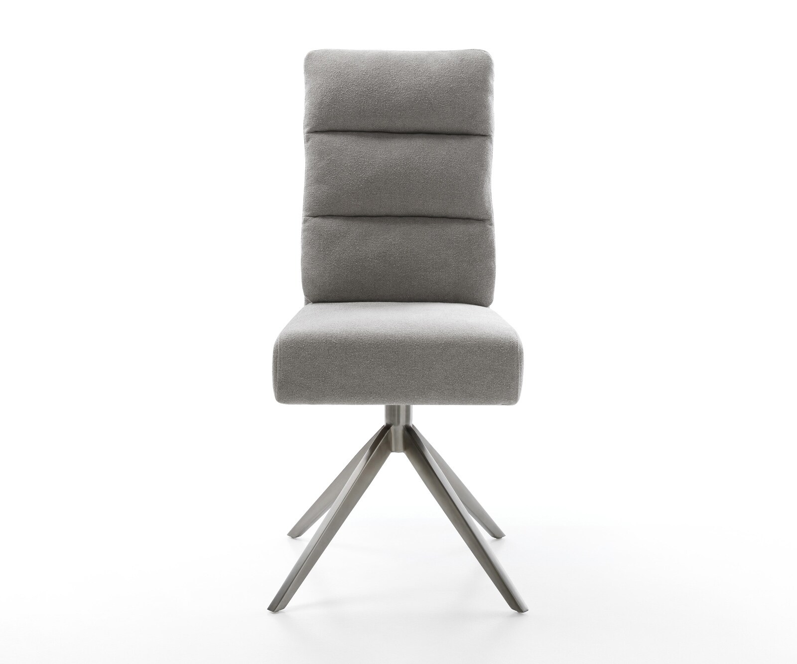 Drehstuhl Pela-Flex Strukturstoff Soft Grau Kreuzgestell breit Graphit 360° drehbar Wippfunktion Taschenfederkern 2