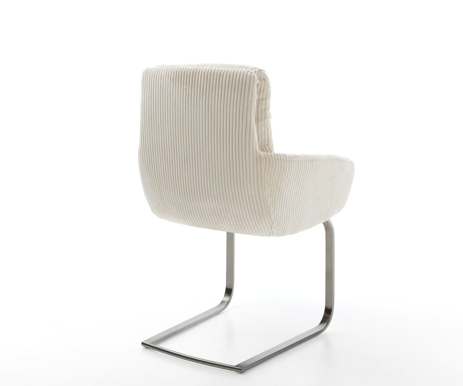 Freischwinger Abelia-Flex mit Armlehnen Cord Beige Freischwinger flach Graphit 4