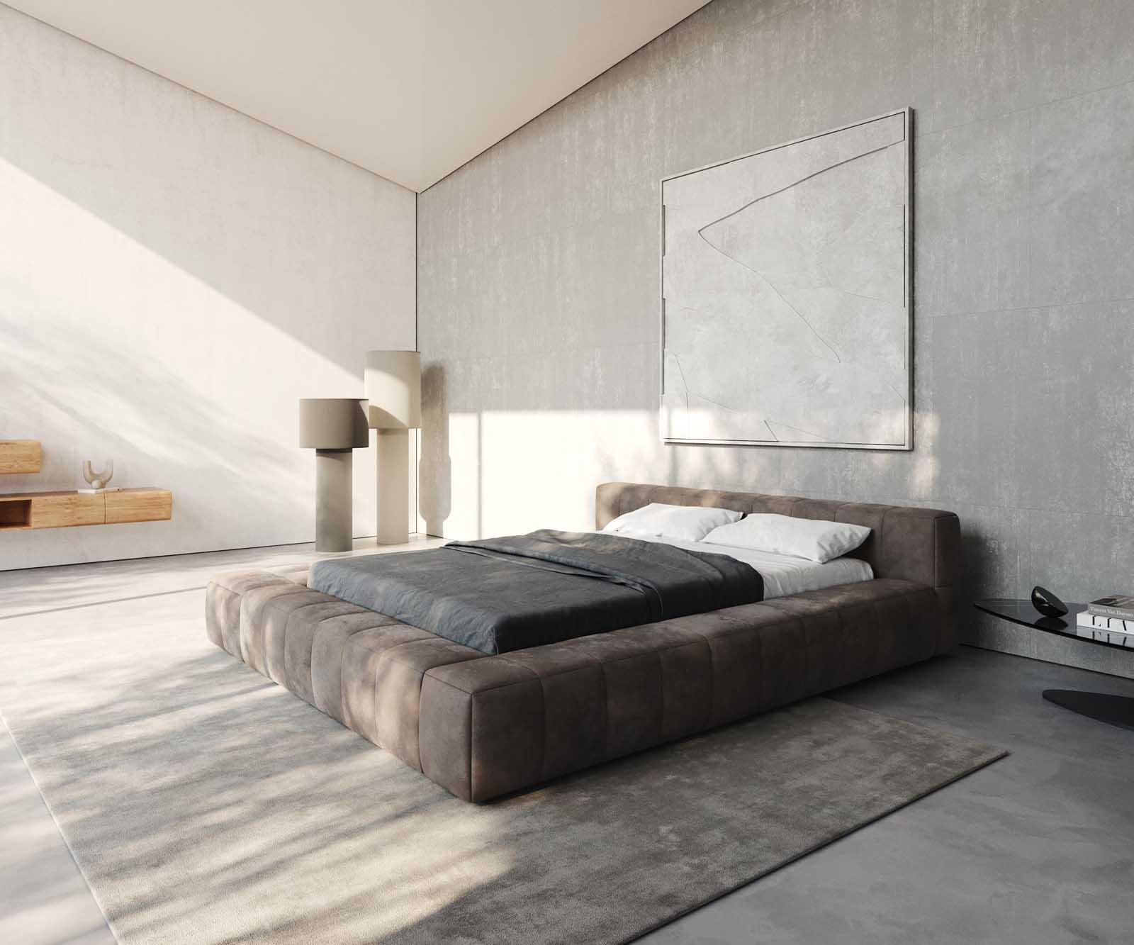 Designer Polsterbettgestell Espazio mit Stauraum 4