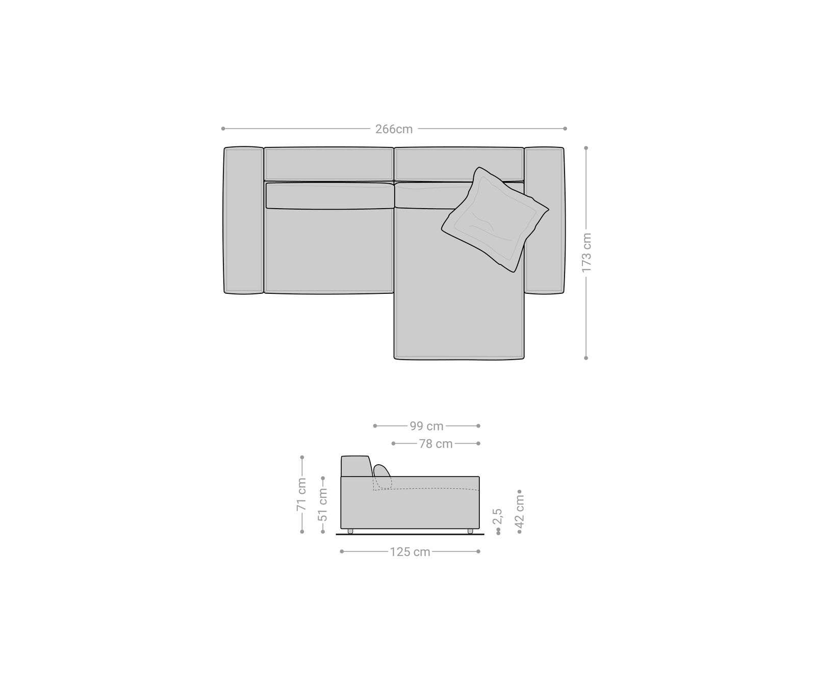 Ecksofa Sirpio XL 270x170 cm Lederimitat Vintage Anthrazit Recamiere variabel 5 Ecksofa Sirpio XL 270x170 cm Lederimitat Vintage Anthrazit Recamiere variabel 5