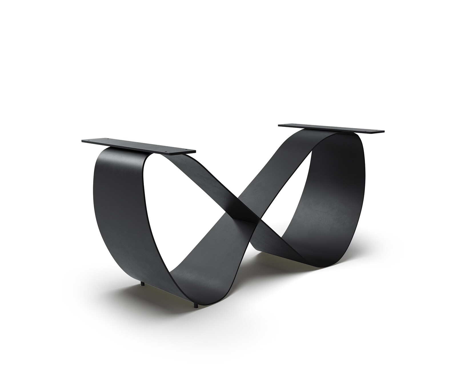 Tischbeine Infinity Metall Schwarz für Tischplatten ab 240 cm