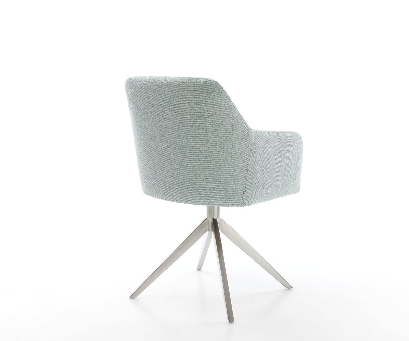 Drehstuhl Greg-Flex Stripes Mint Kreuzgestell breit Edelstahl 360° drehbar 5