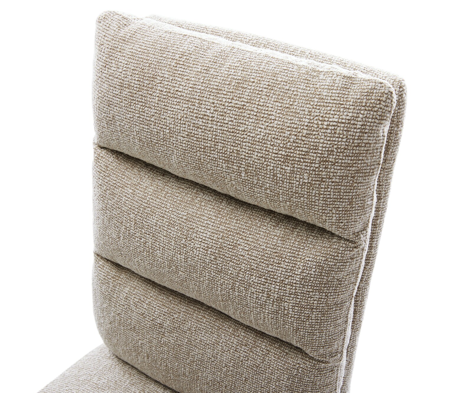Chaise-pivotante Pela-Flex tissu tissé doux beige pied croisé large aspect titane pivotement sur 360° fonction bascule resorts ensachés 4