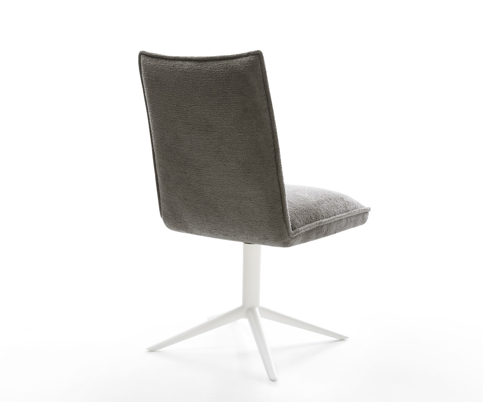 Chaise-pivotante Lelio-Flex bouclé doux couleur boue pied de chaise 4 branches blanc pivotement sur 360° fonction bascule resorts ensachés 5