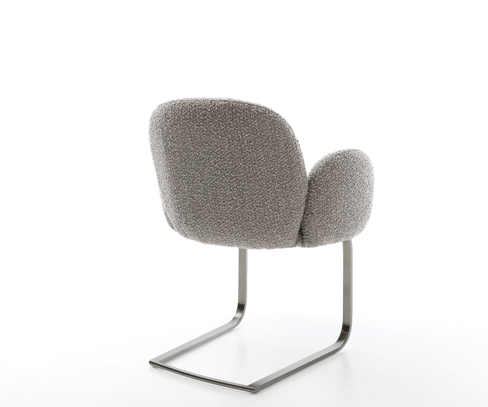 Cantilever Nube-Flex mit Armlehnen bouclé gris argenté pied cantilever plat grafiete ressorts ensachés 5