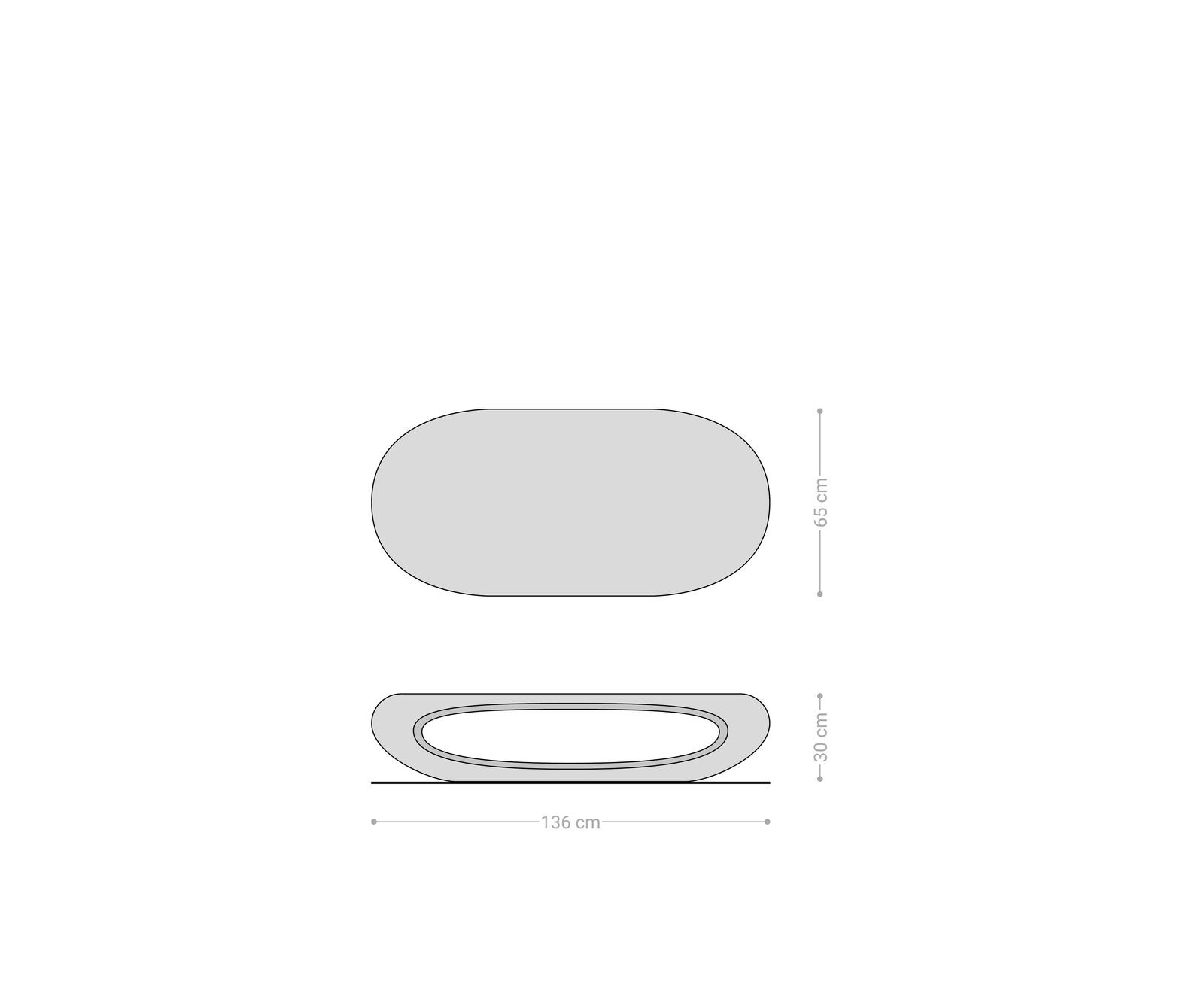 Table-basse Sinor 140x65 cm Argent métallisé 5