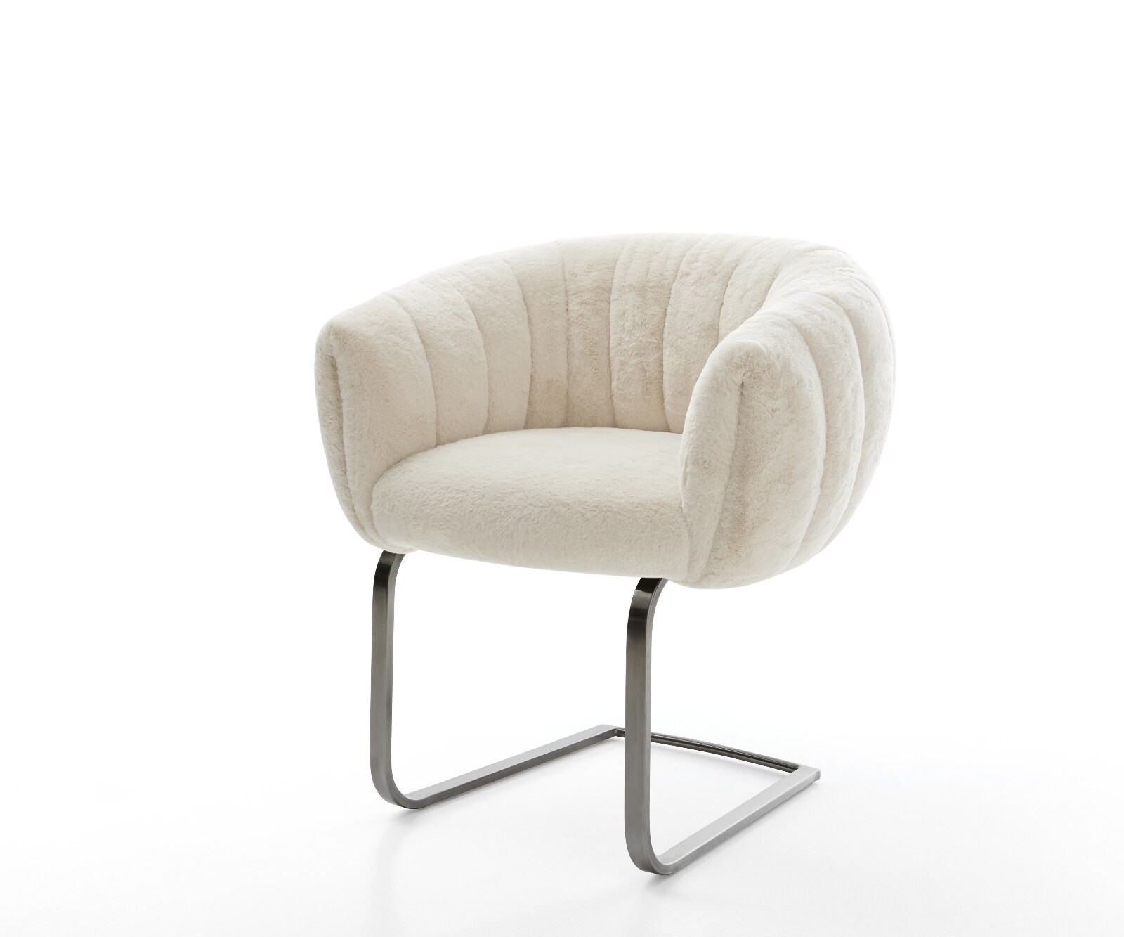 Cantilever Jada-Flex peluche crème-blanc pied cantilever plat grafiete ressorts ensachés 1