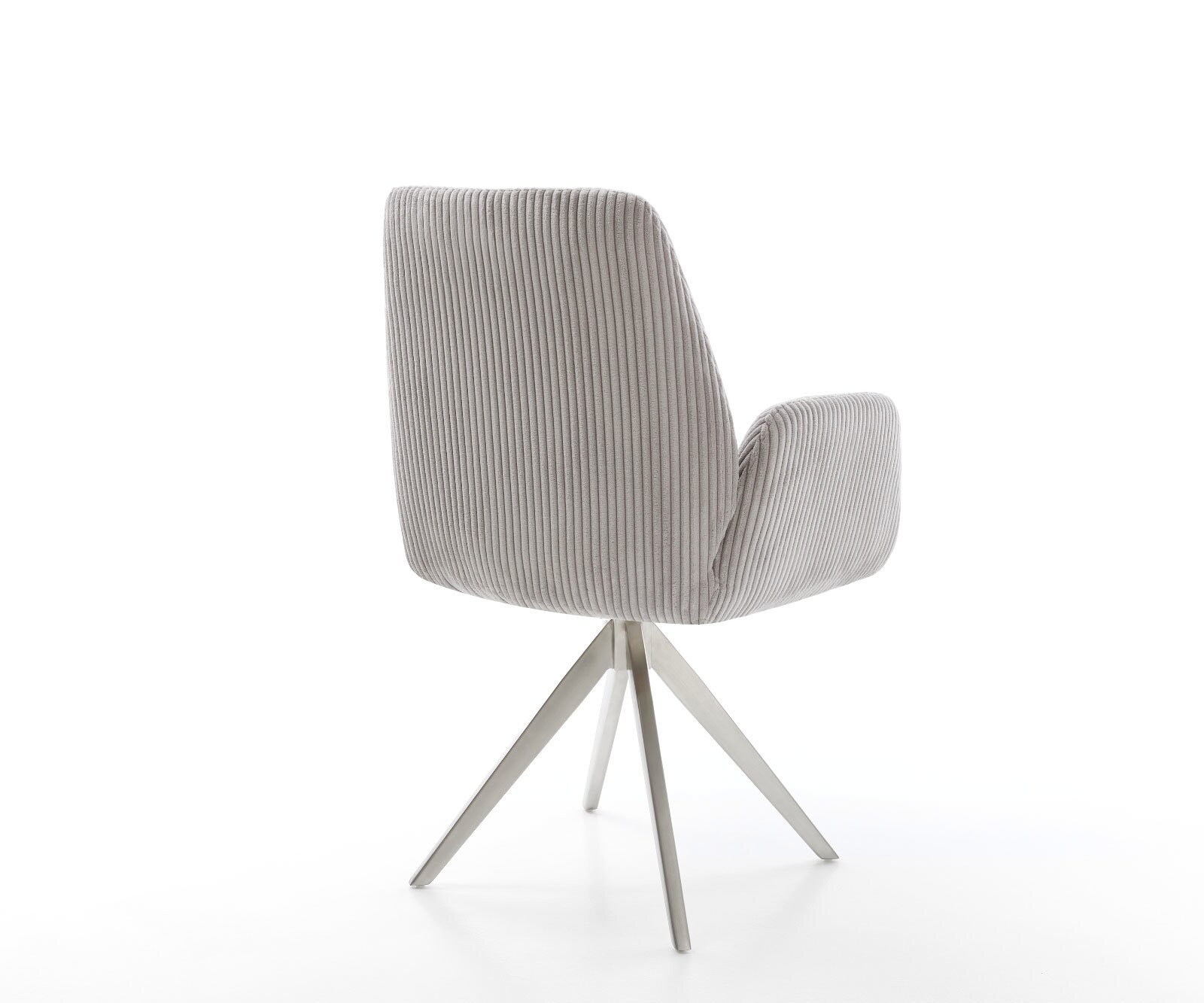 Esszimmerstuhl Zoa-Flex Cord Silbergrau Kreuzgestell kantig Edelstahl Taschenfederkern 5 Esszimmerstuhl Zoa-Flex Cord Silbergrau Kreuzgestell kantig Edelstahl Taschenfederkern 5