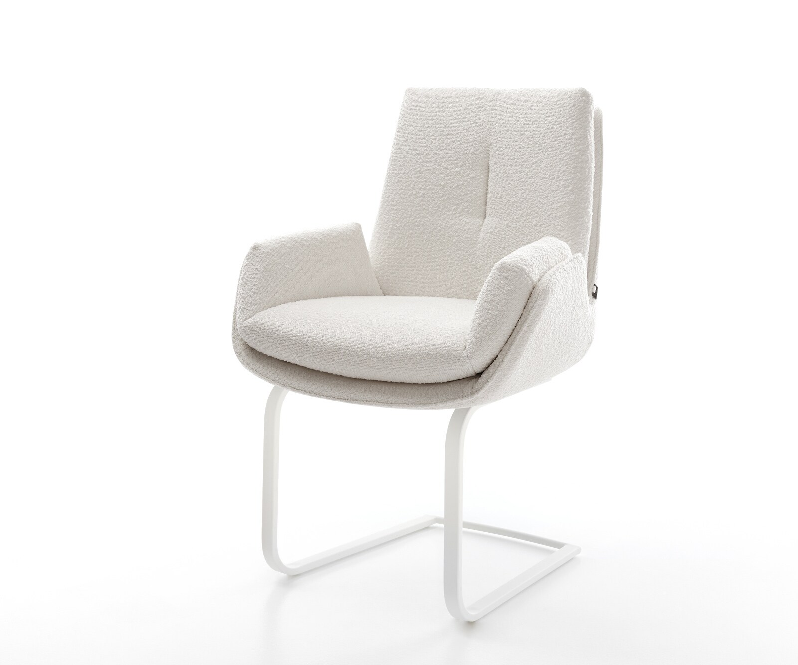 Freischwinger Clea-Flex Bouclé Creme-Weiß Freischwinger flach Weiß